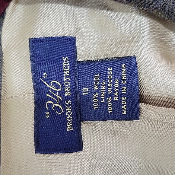 Brooks Brothers Wool Blazer Size 10 Brown - Picture 5 of 6